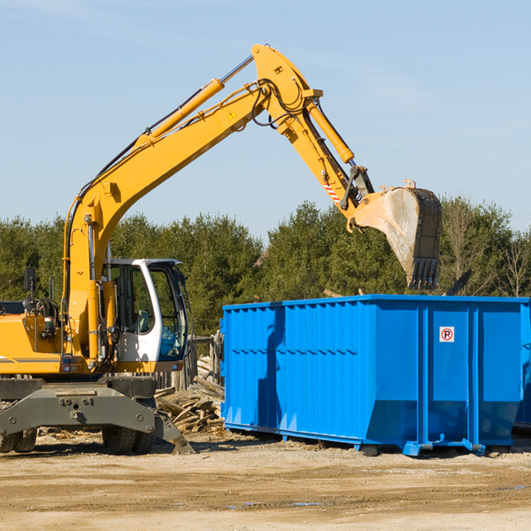 what size residential dumpster rentals are available in Ellery Illinois